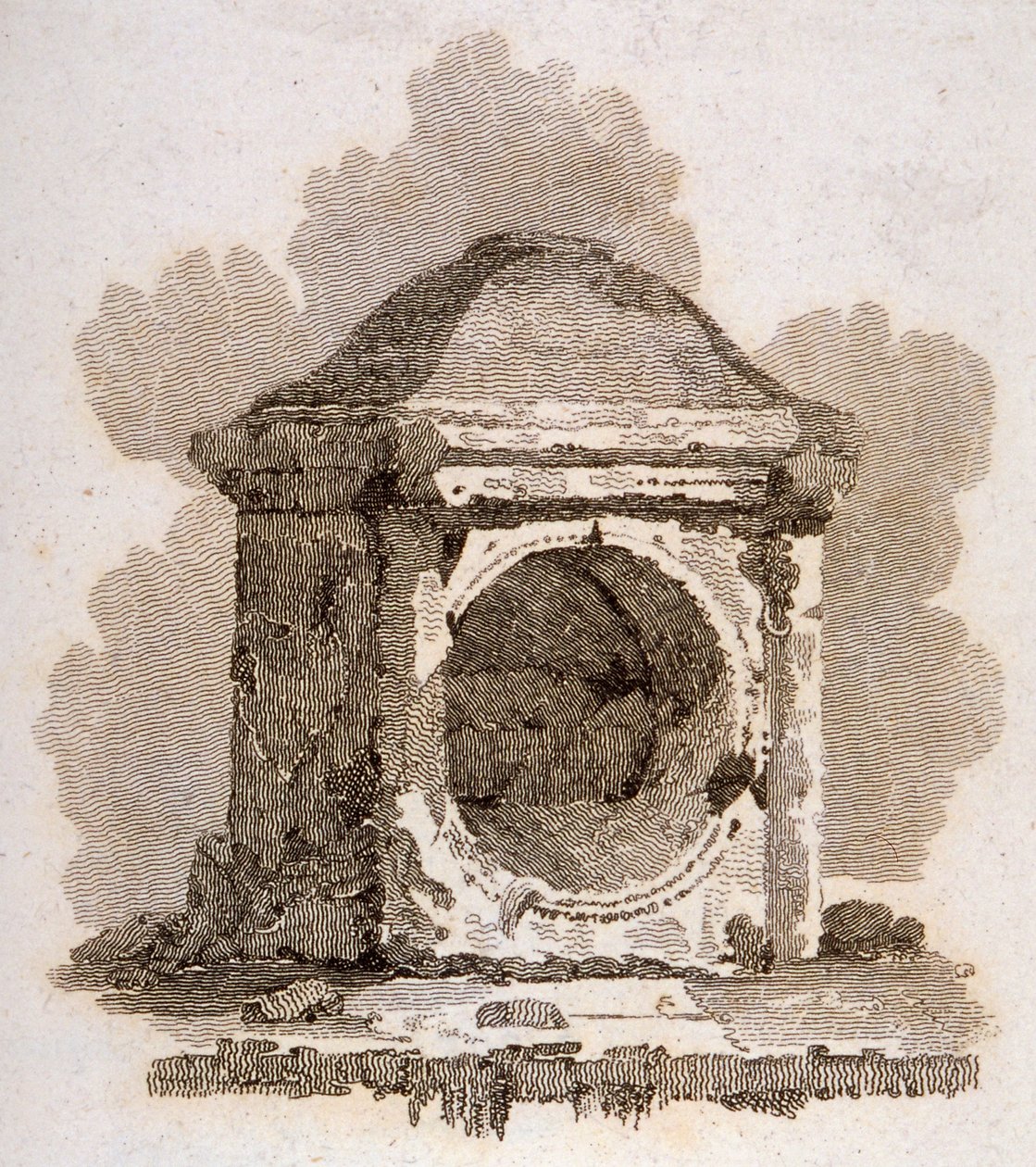 Londýnský kámen, Cannon Street, City of London, 1806 od William Bernard Cooke
