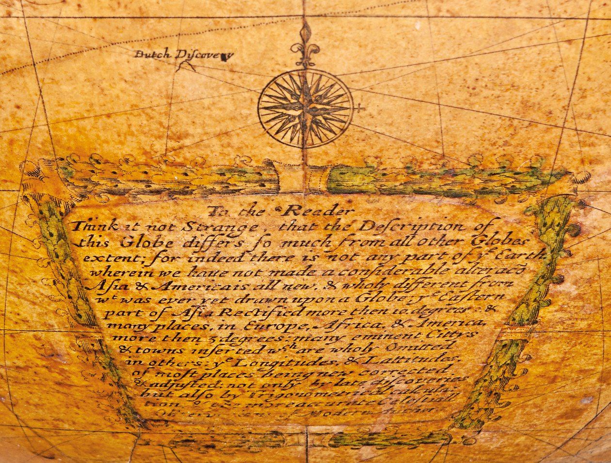 Raný anglický zemský glóbus, kolem roku 1673 od William Berry