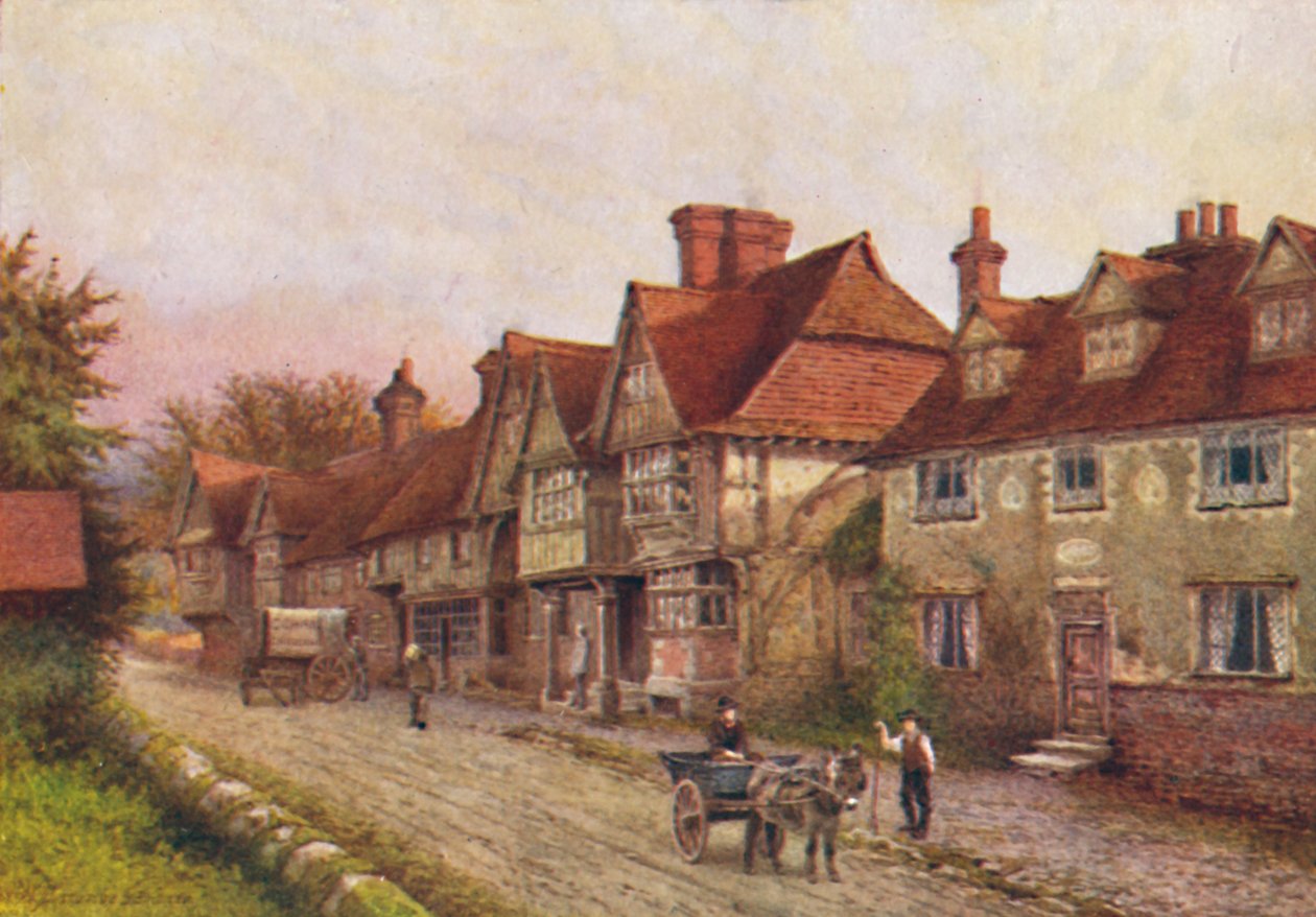 Chiddingstone z rohu hřbitova, 1907 od William Biscombe Gardner
