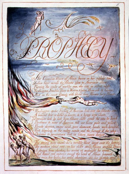 "A Prophecy", deska 3 z "America, a Prophecy" od William Blake