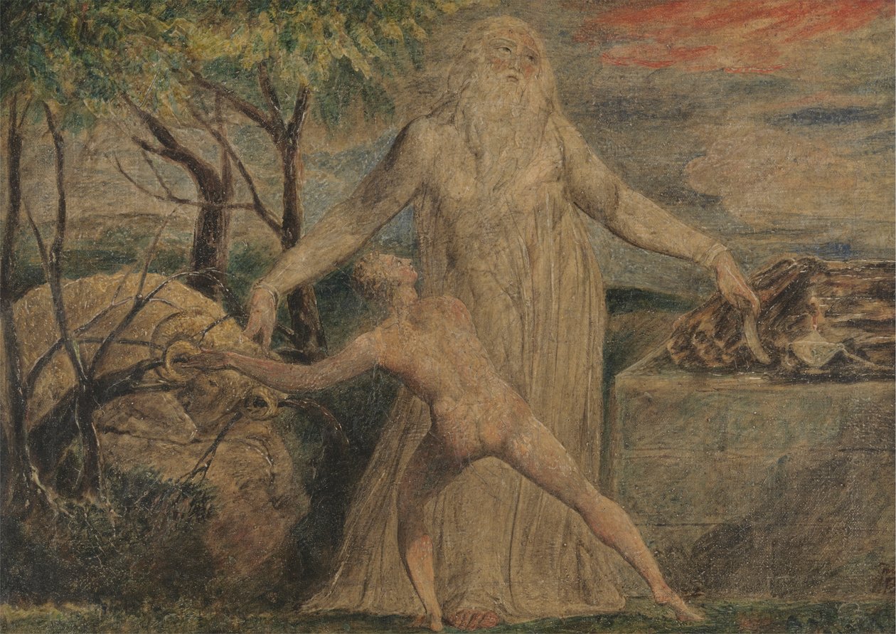 Abraham a Izák od William Blake