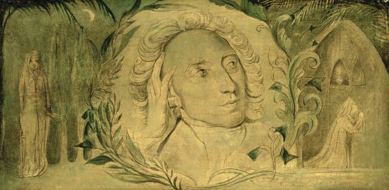 Alexander Pope, kolem 1800-03 (tempera na plátně) od William Blake