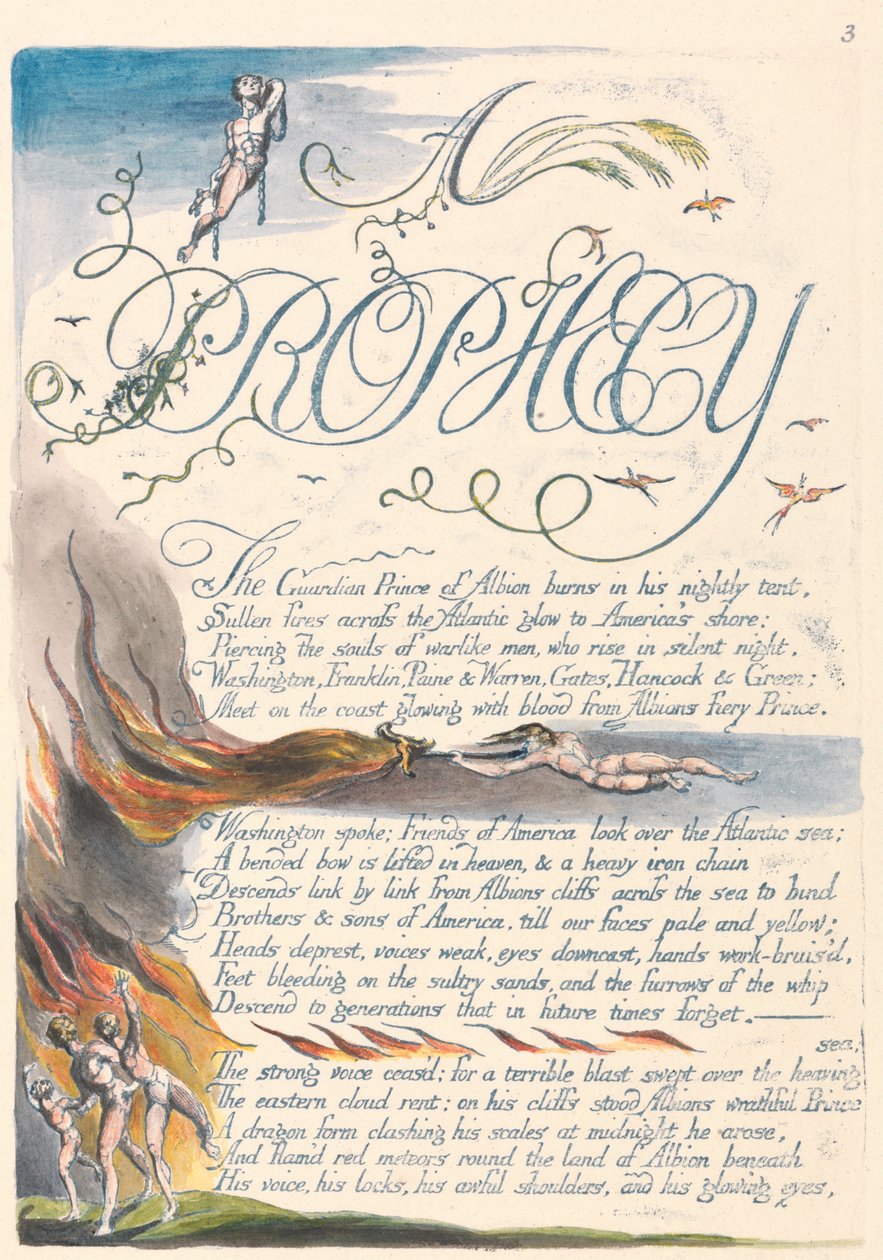 Amerika. A Prophecy, Plate 5, A - Prophecy - The Guardian Prince of Albion .... od William Blake