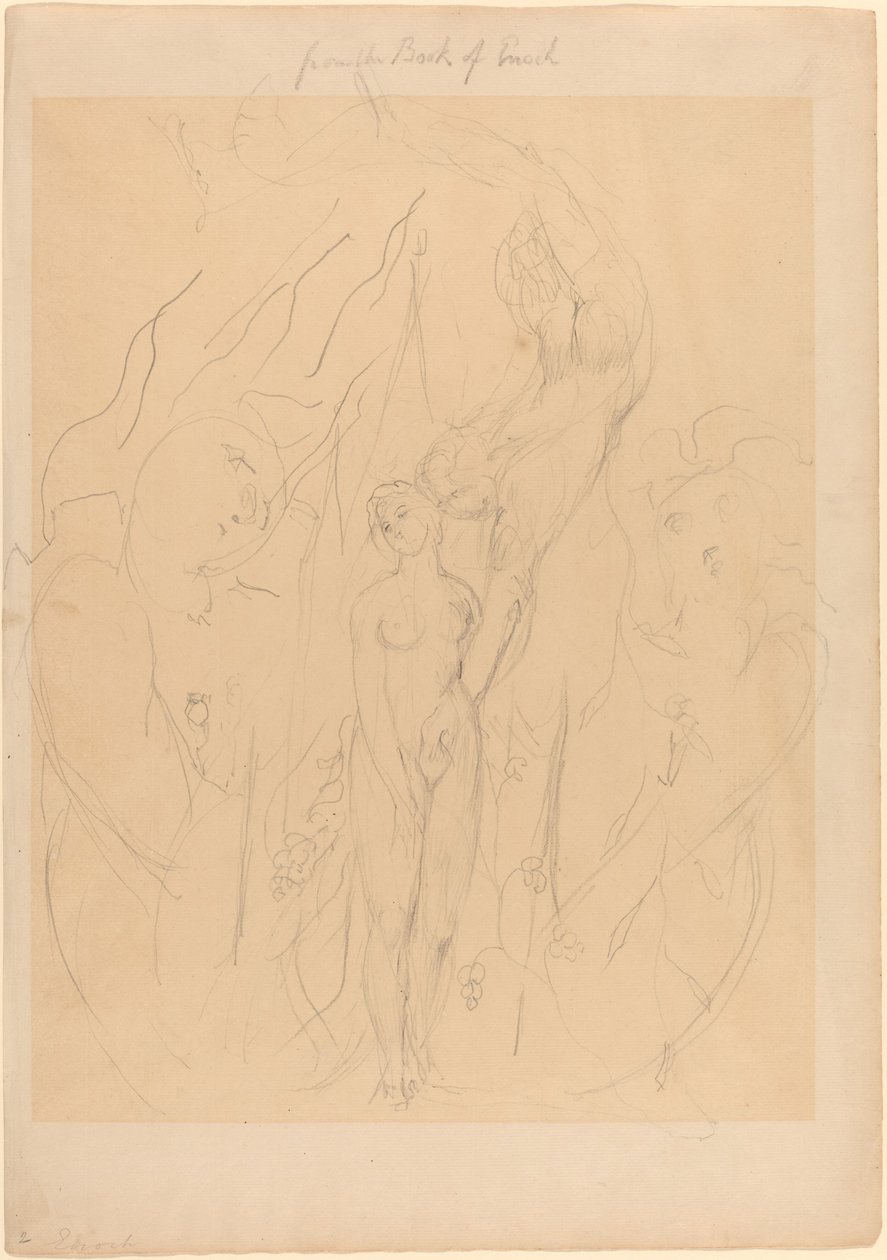Anděl učící dceru muže tajemství hříchu od William Blake