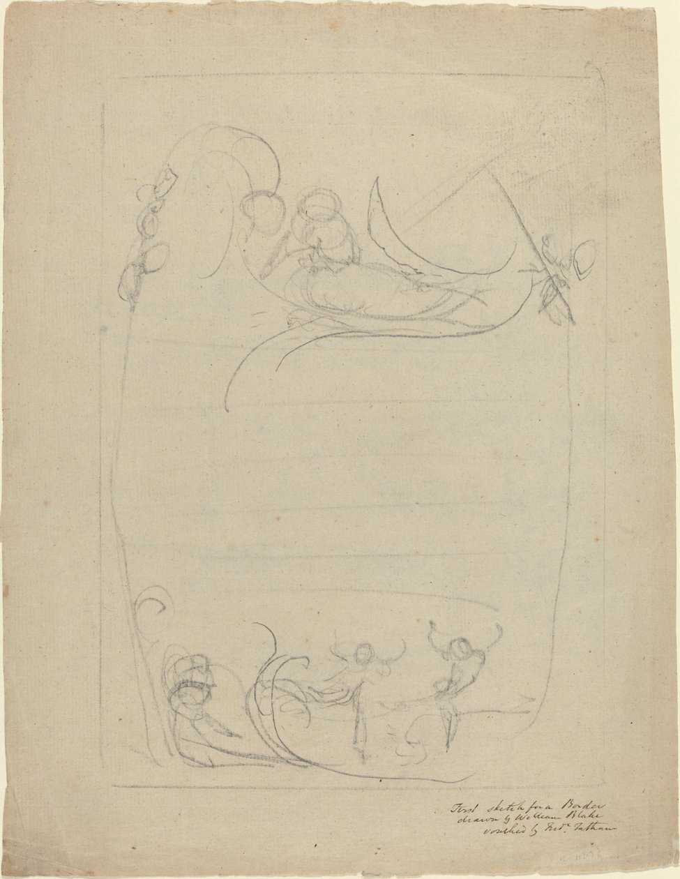 Ozbrojený muž odmítající ženu [recto] od William Blake