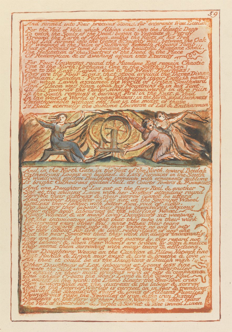 "Und geformt zu vier kostbaren Steinen..." (Platte 59) od William Blake