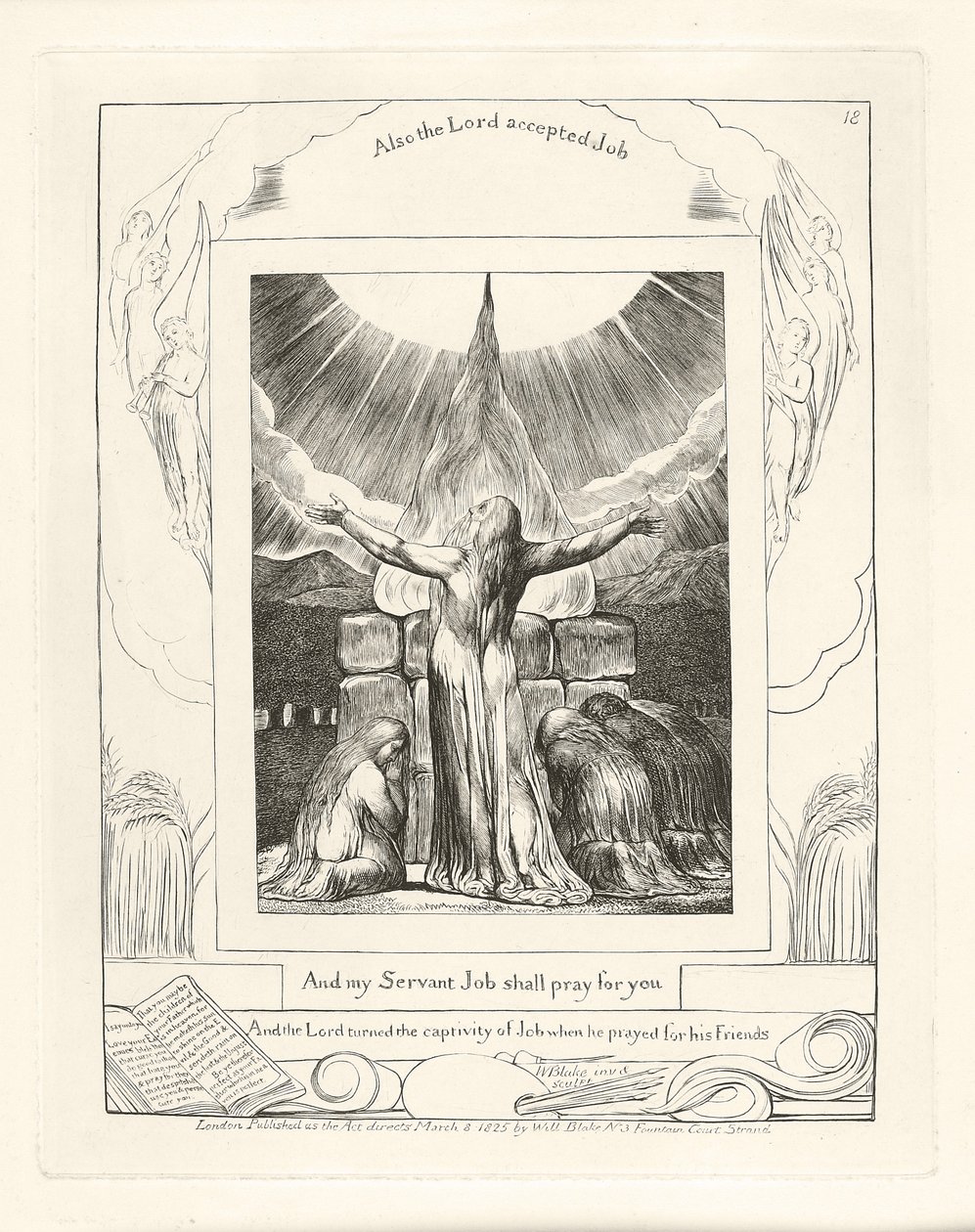 A můj služebník Job se za tebe bude modlit, 1825 od William Blake