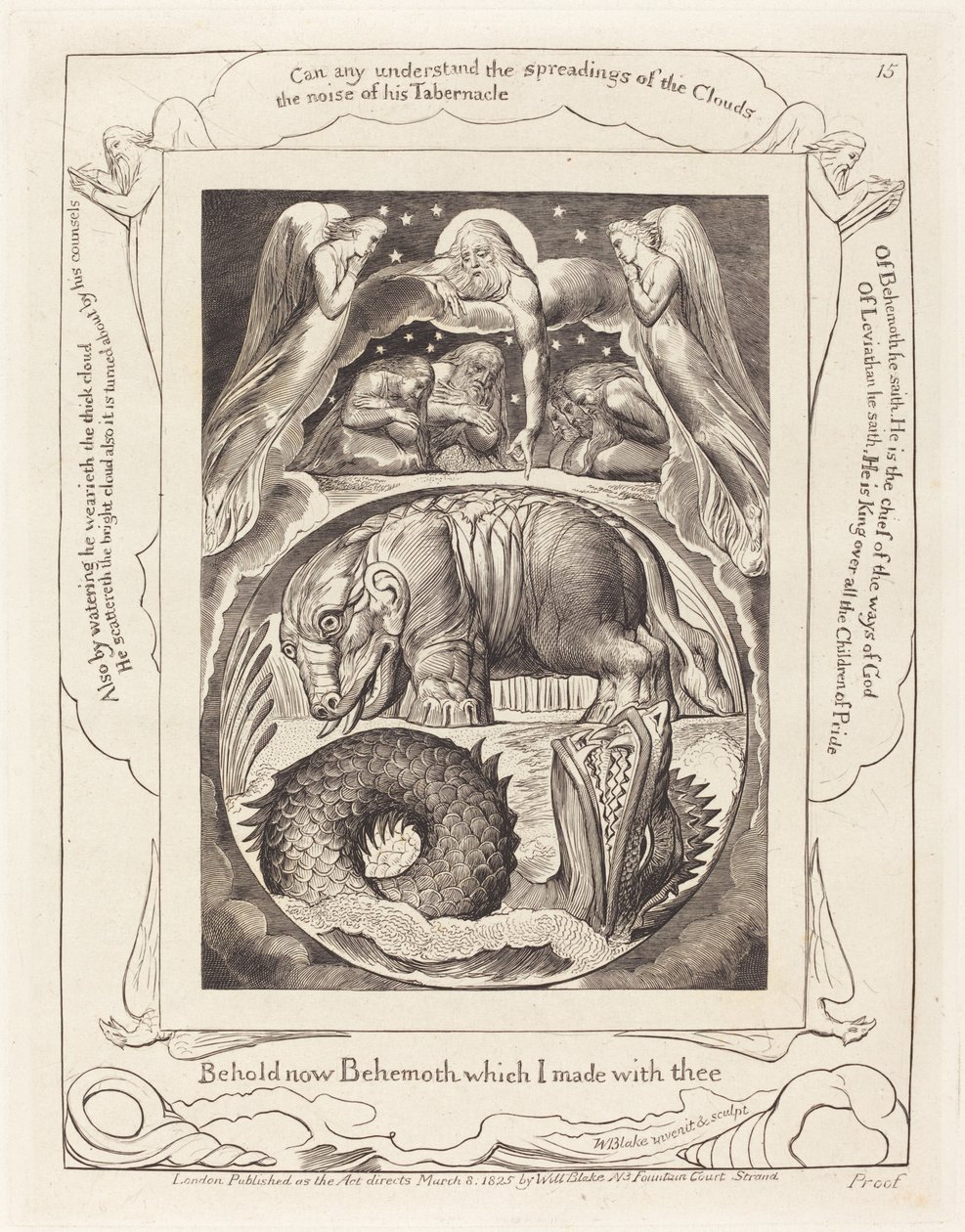 Behemoth a Leviatan od William Blake