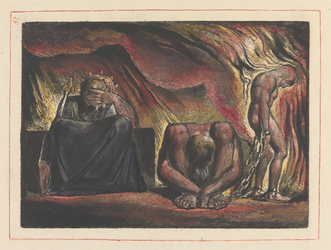 Frontispis ke kapitole 3 (tabule 51) od William Blake