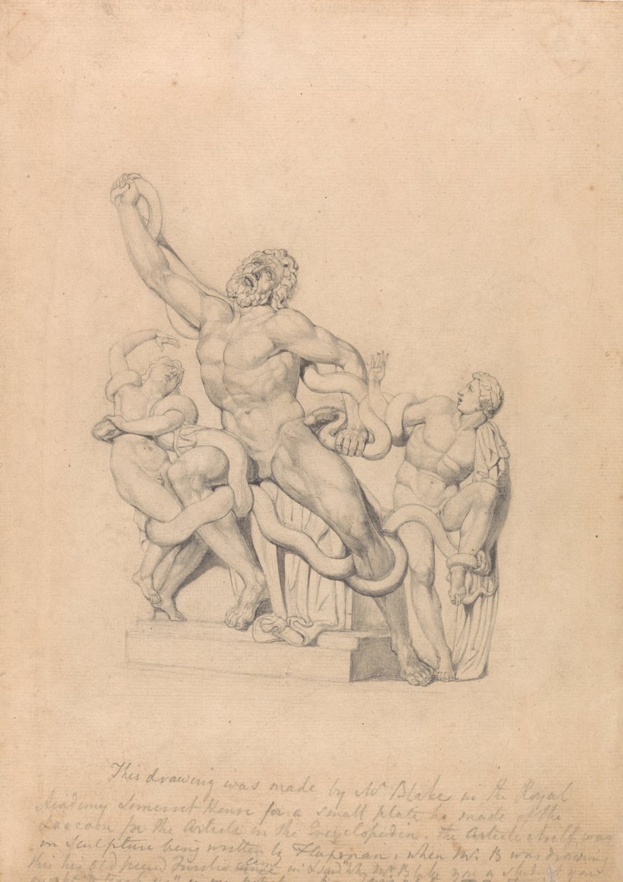 Kopie Laocoönu pro Reesovu cyklopédii od William Blake