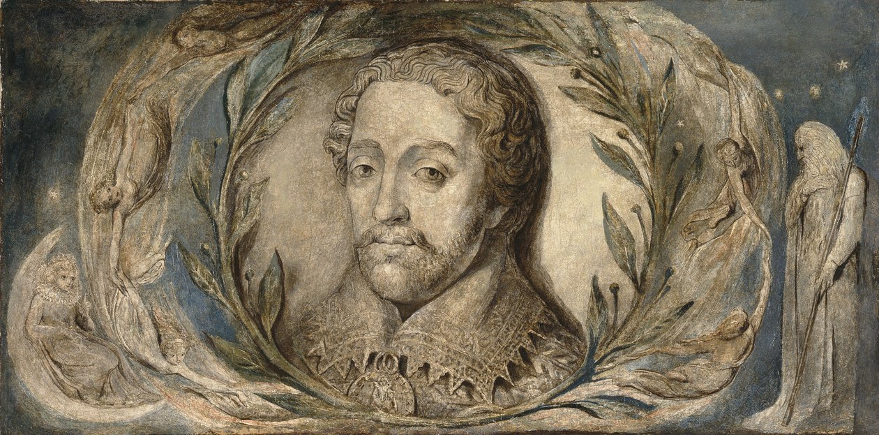 Edmund Spenser, kolem 1800-03 (tempera na plátně) od William Blake
