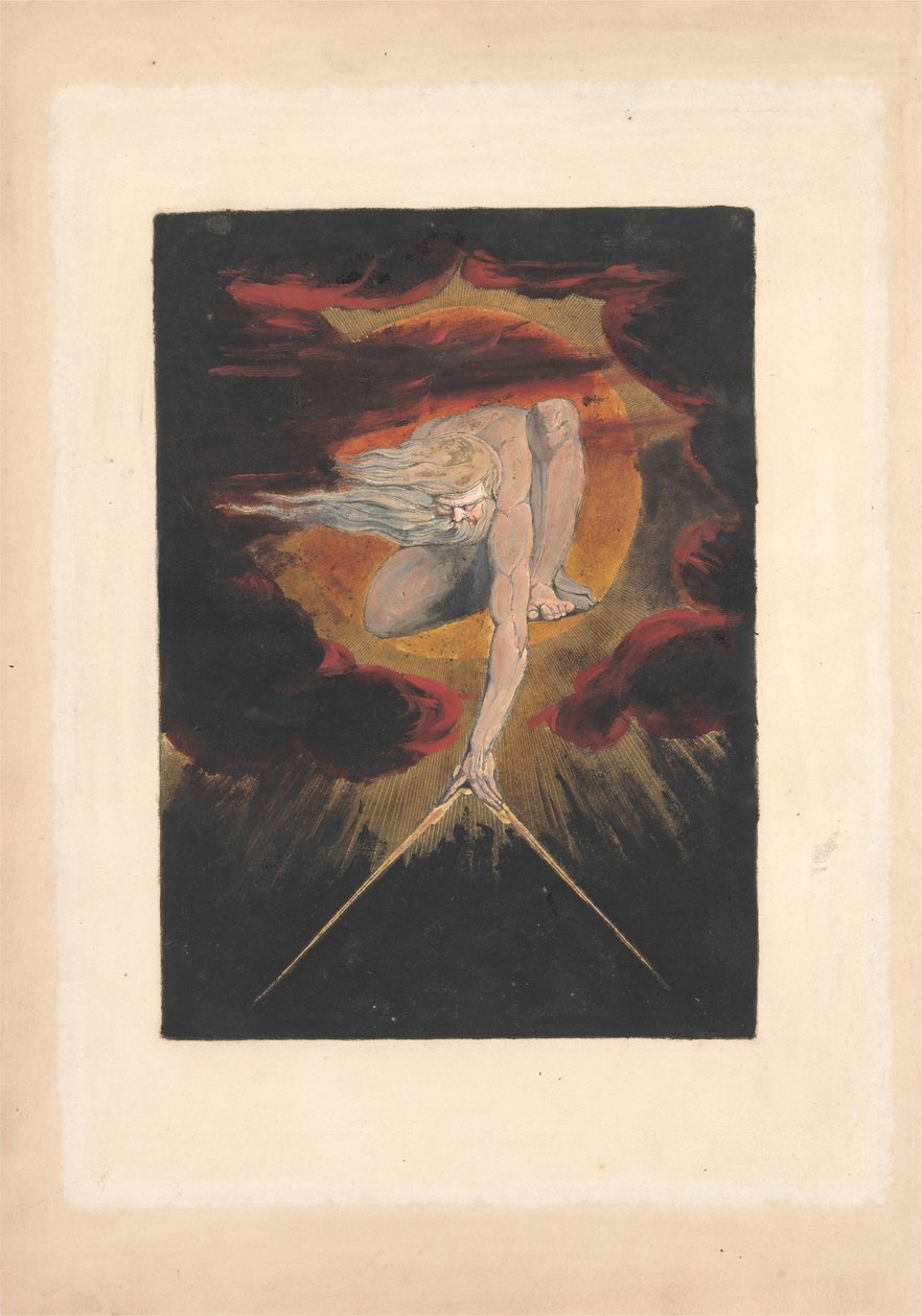 Evropa. Prophecy, Plate 1, Frontispiece od William Blake