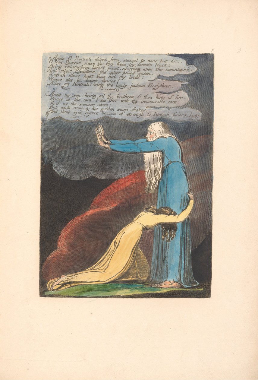 Evropa. Prophecy, Plate 9, Arise O Rintrah. . . . (Bentley 11) od William Blake