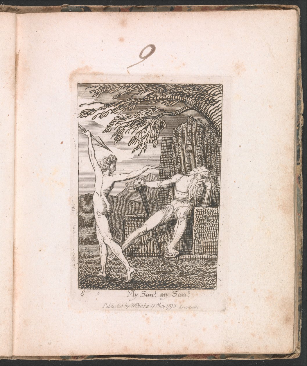 Pro děti. Brány ráje, talíř 10, můj synu! můj syn! od William Blake