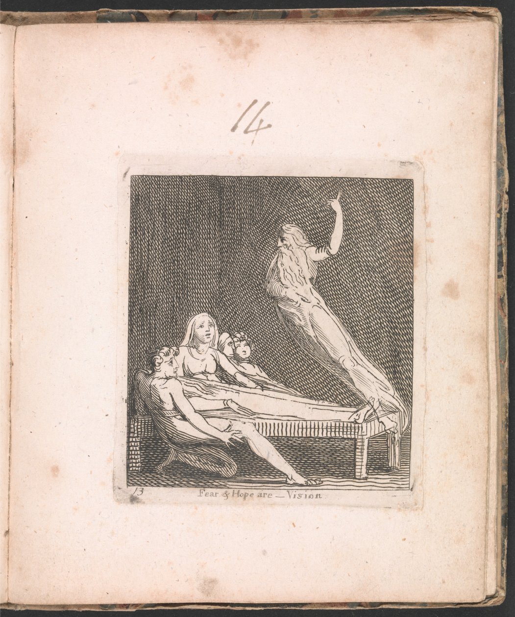Pro děti. Brány ráje, talíř 15, strach a naděje jsou - vize od William Blake