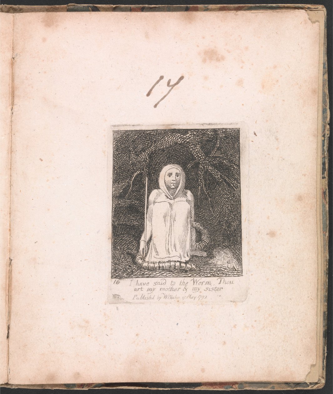 Pro děti. Brány ráje, talíř 18, řekl jsem Červu. . . . od William Blake