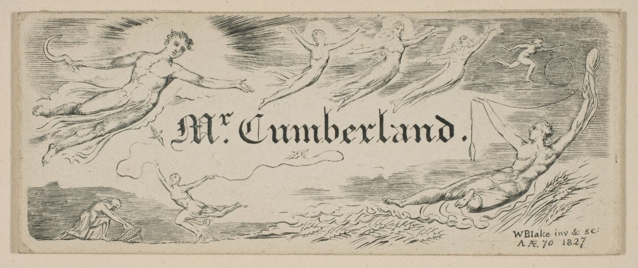 George Cumberlands Message Card, 1827. od William Blake