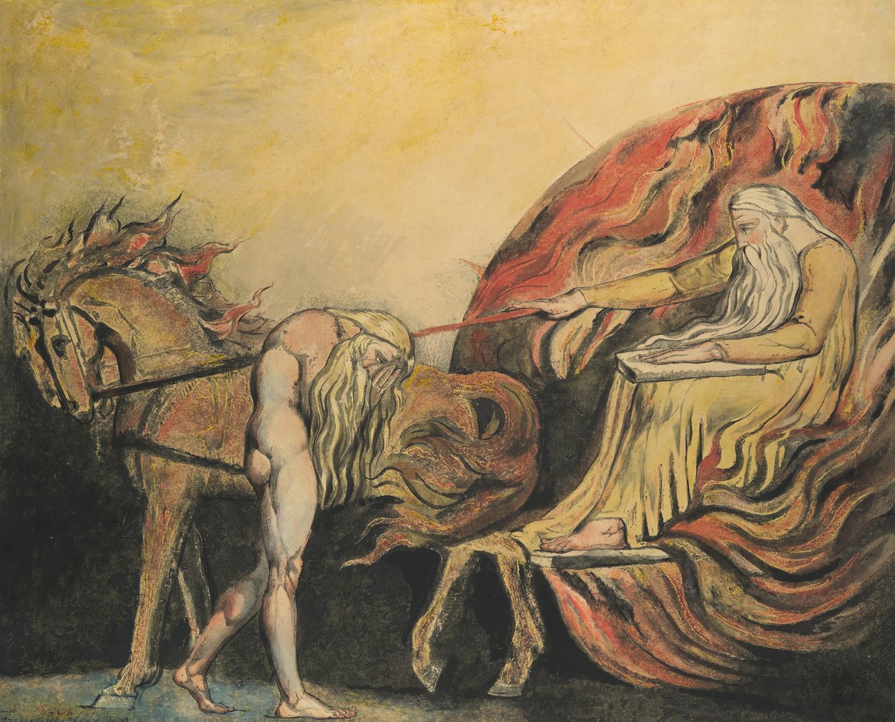 Bůh soudí Adama, ca. 1795. od William Blake