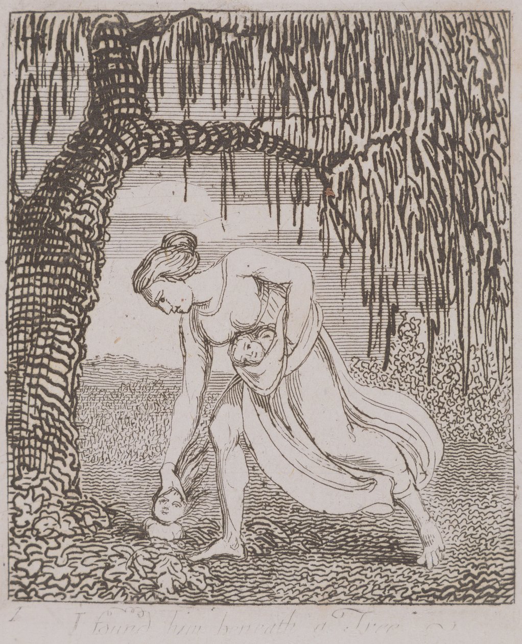 Našel jsem ho pod stromem, deska 3 z „Pro děti“. Brány ráje, 1793 od William Blake