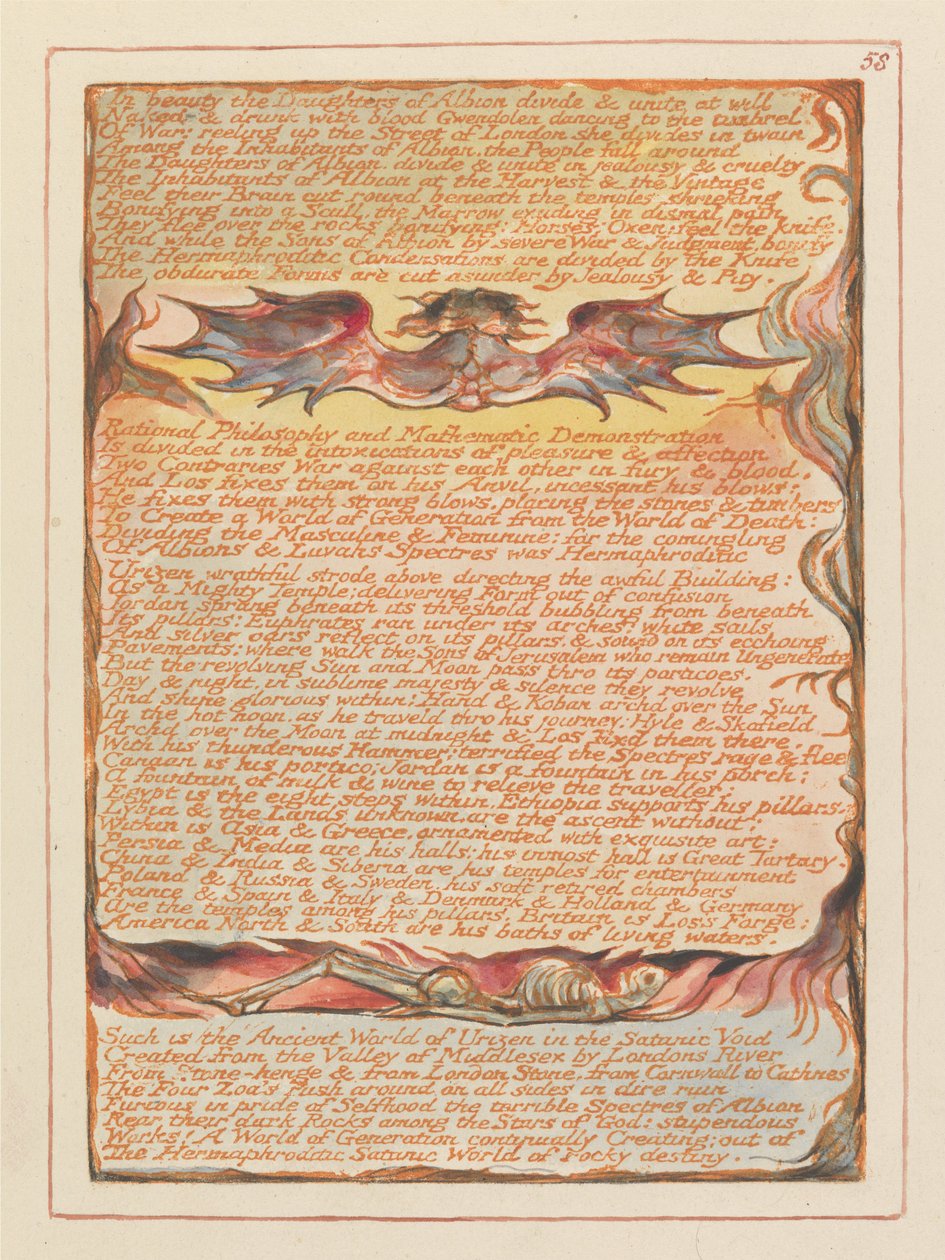 "In Schönheit teilen sich die Töchter von Albion..." (Platte 58) od William Blake