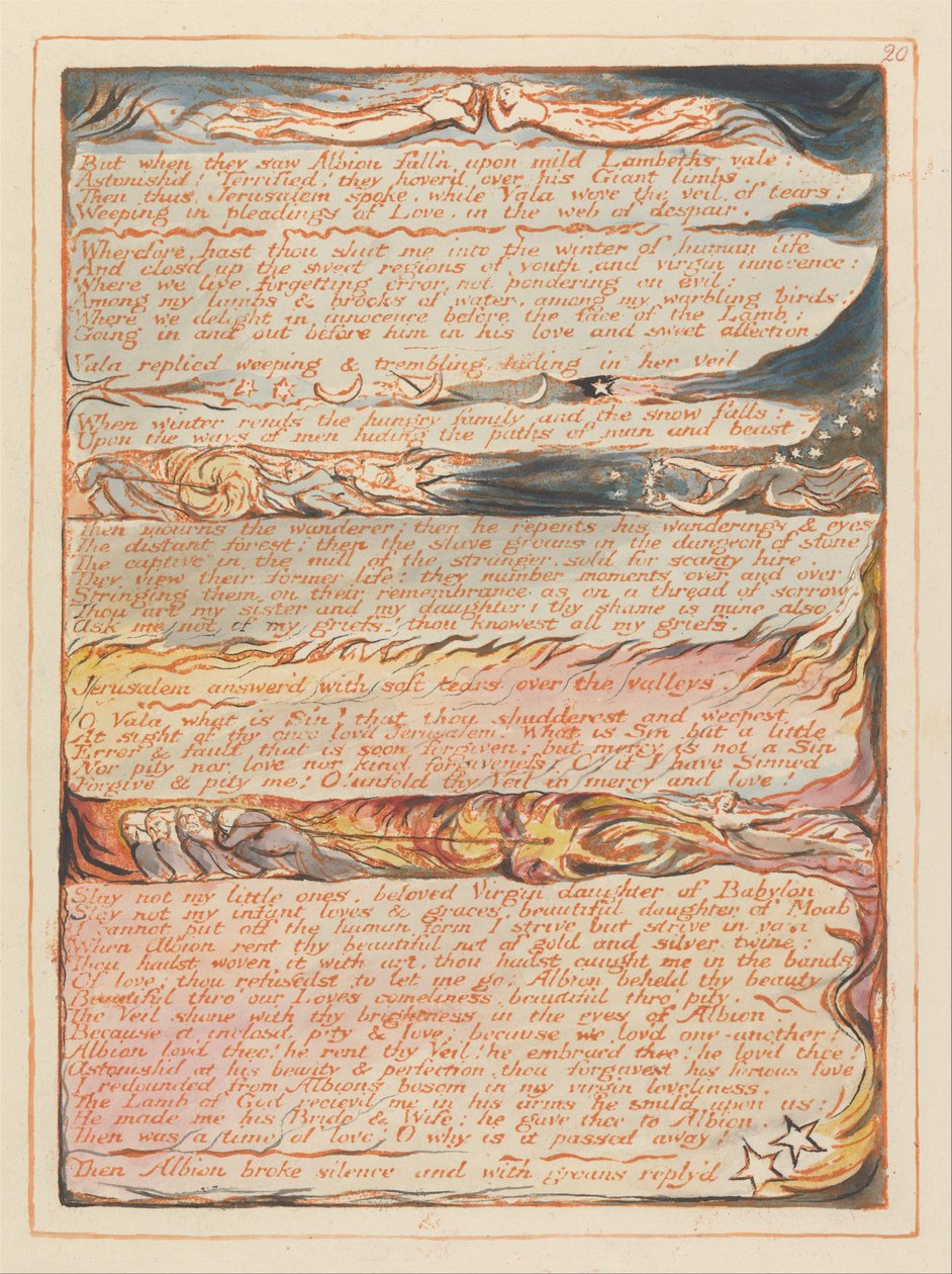 Jeruzalém, talíř 20, Ale když viděli Albion ... od William Blake