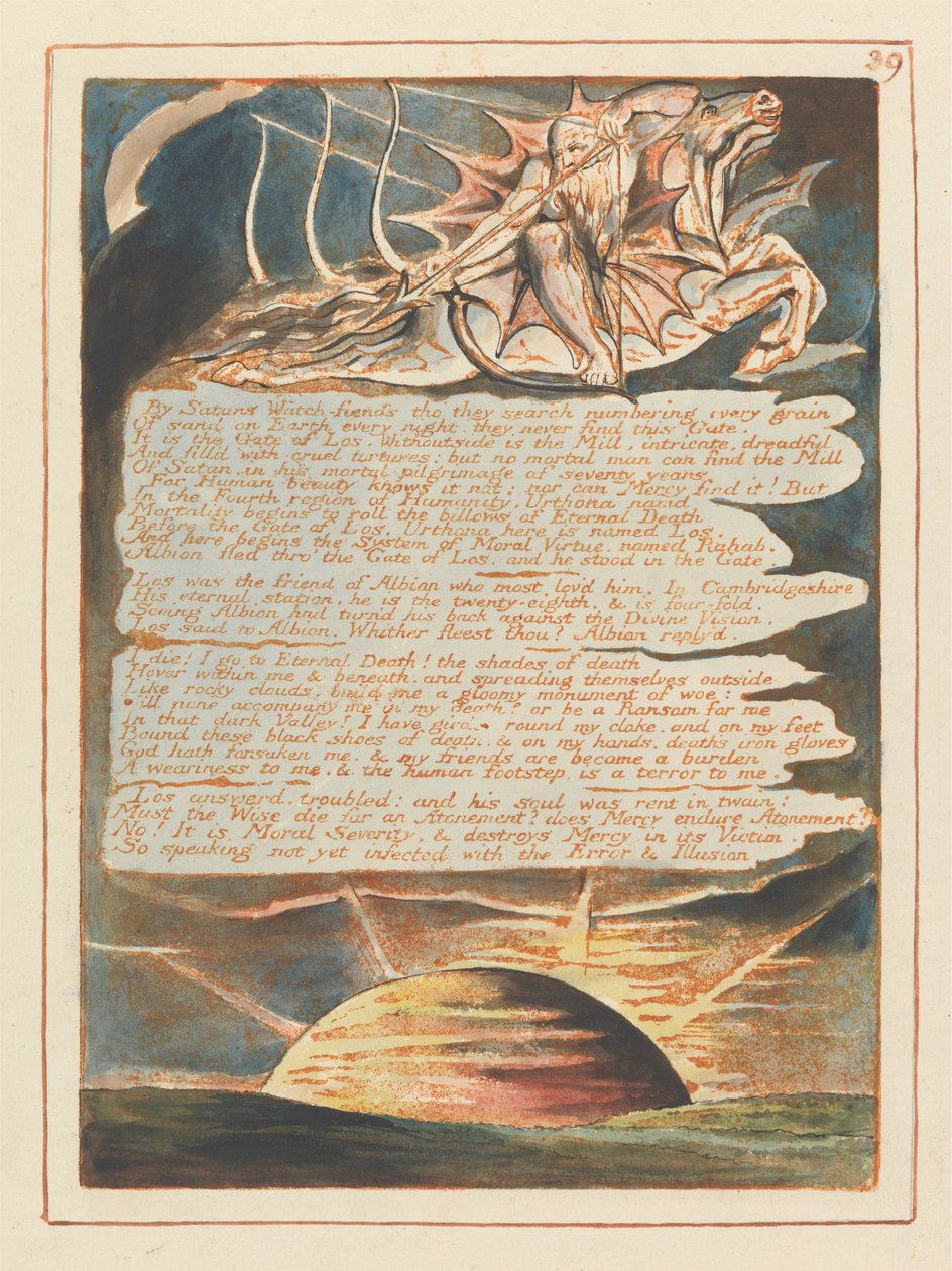 Jeruzalém, talíř 39, satanští hlídači ... od William Blake