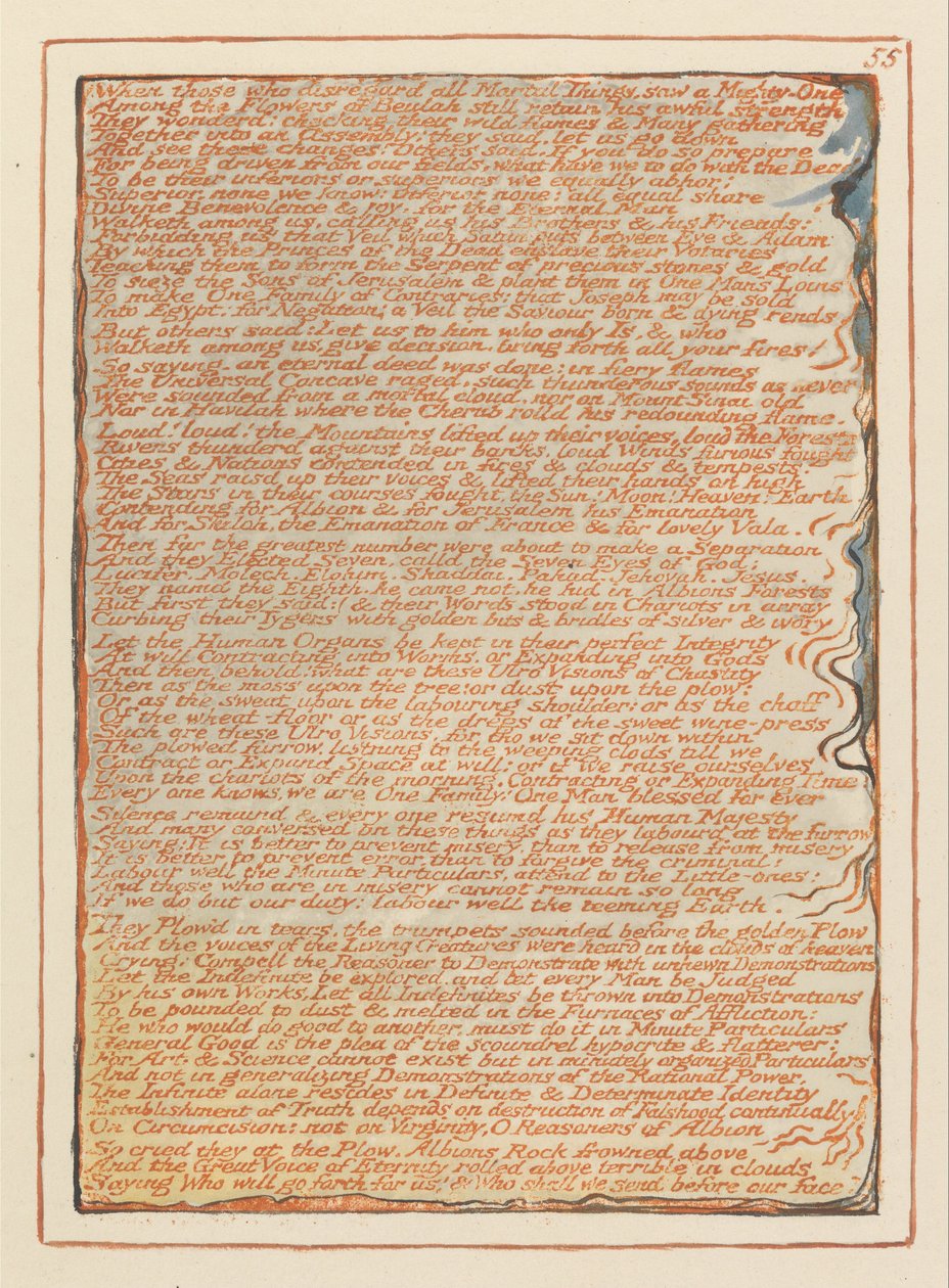 Jeruzalém, talíř 55, Když ti, kdo ignorují ... od William Blake