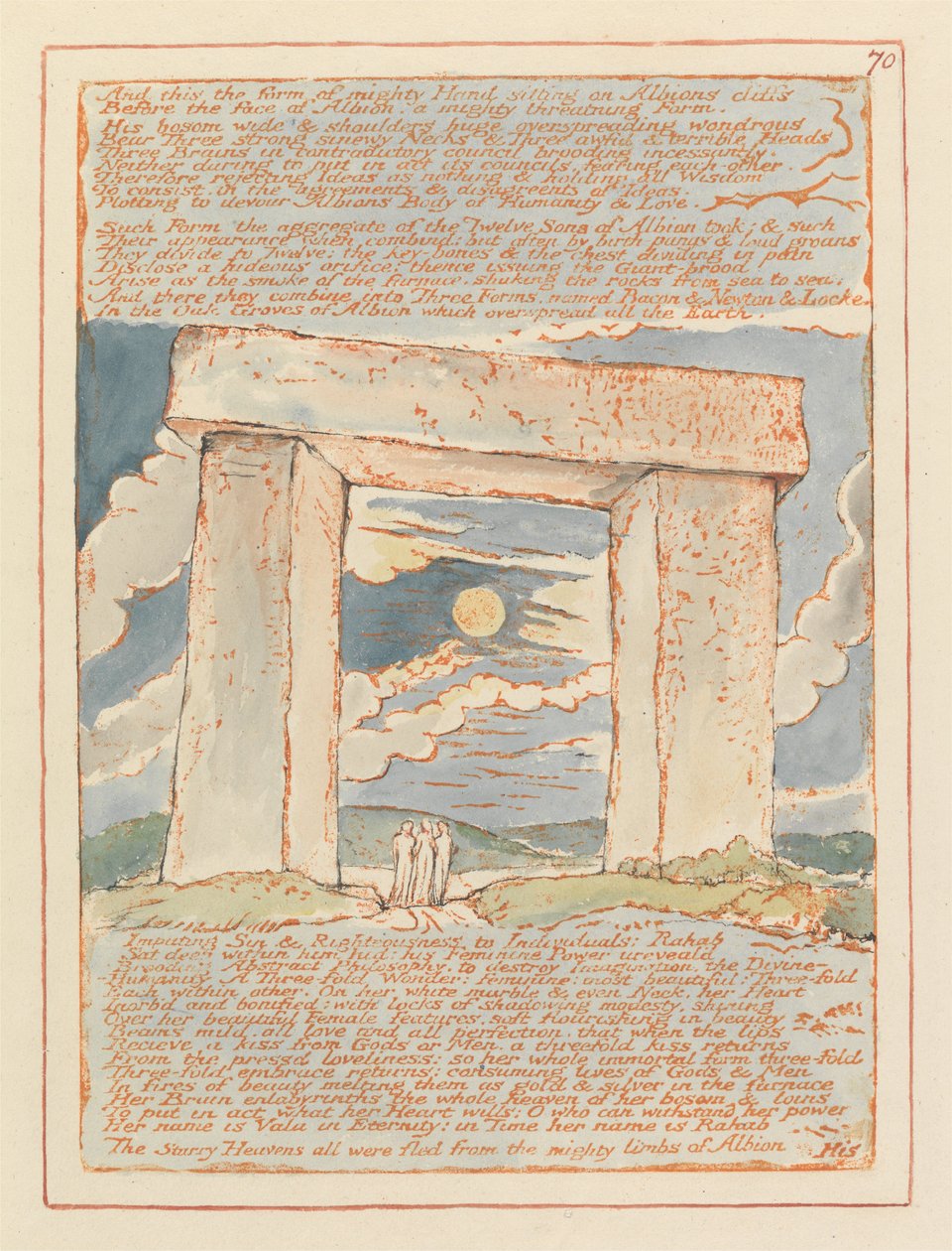 Jeruzalém, talíř 70, A toto je forma mocné ruky .... od William Blake