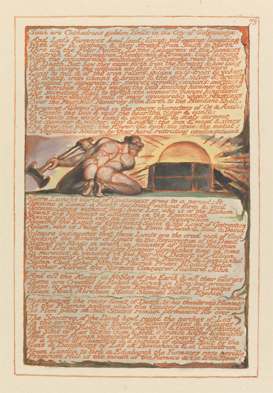 Jeruzalém, talíř 73, takové jsou Cathedronovy zlaté síně .... od William Blake