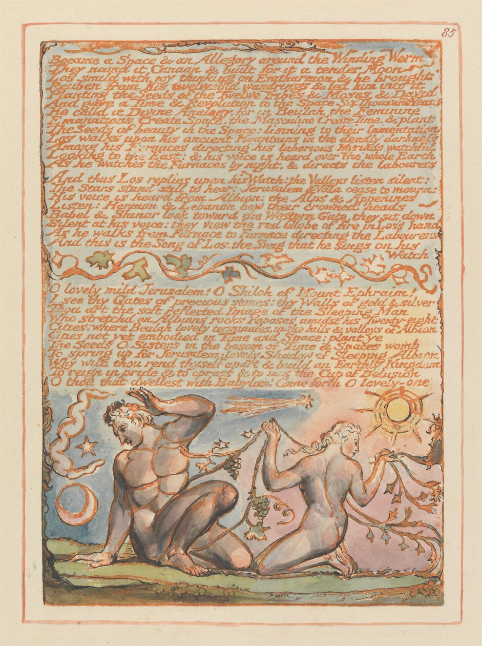 Jeruzalém, talíř 85, se stal prostorem a alegorií .... od William Blake