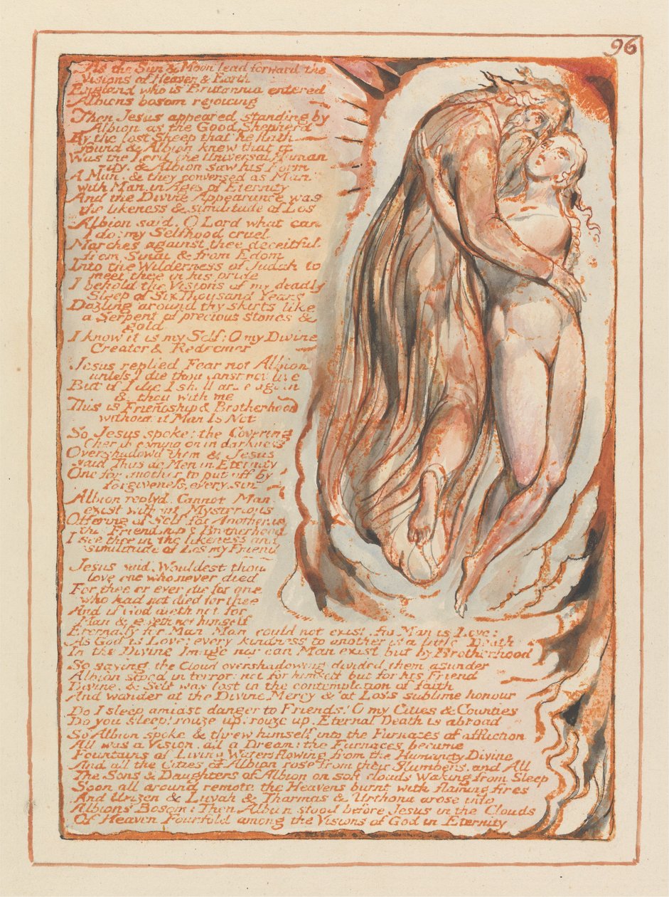 Jeruzalém, deska 96, Jak Slunce & Měsíc vedou vpřed .... od William Blake