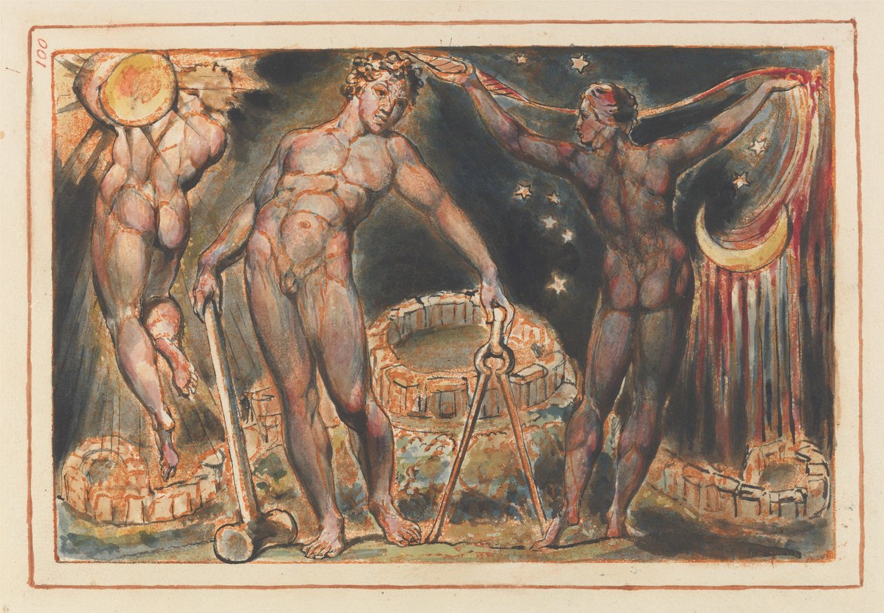 Jeruzalém, závěrečná ilustrace (obrázek 100) od William Blake