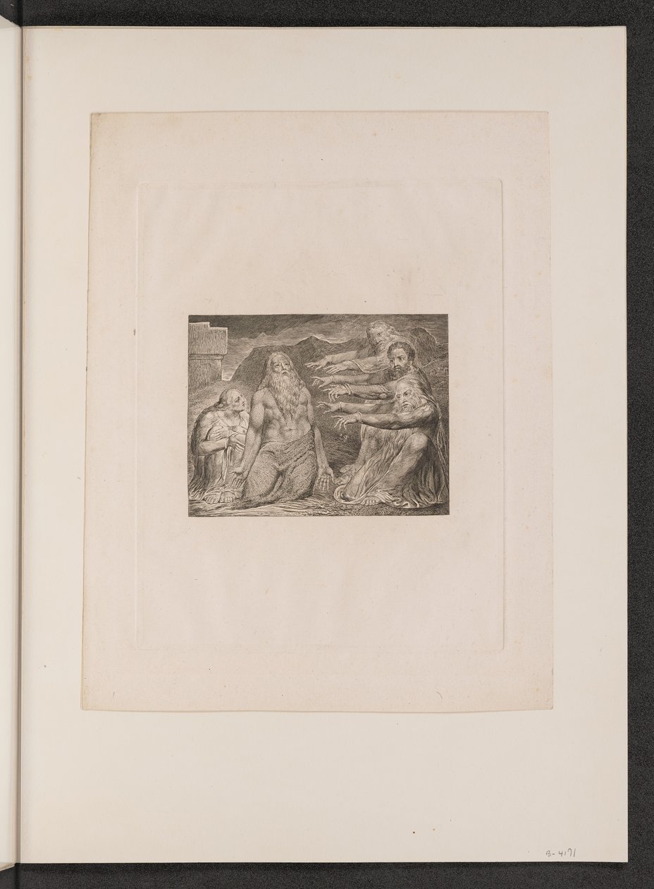 Job pokárán svými přáteli od William Blake
