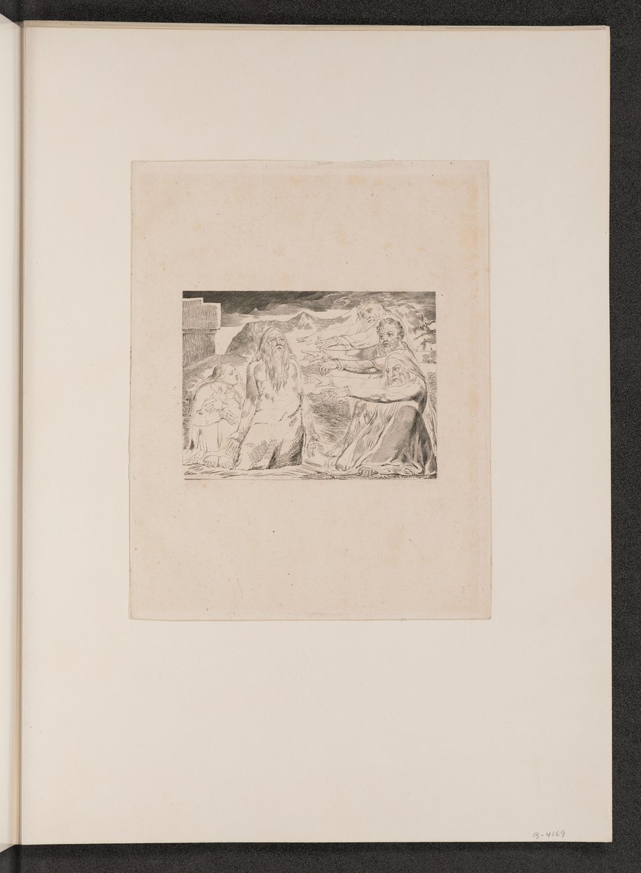 Job pokárán svými přáteli, 1825. od William Blake