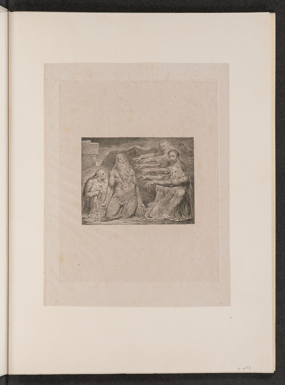 Job pokárán svými přáteli, 1825. od William Blake