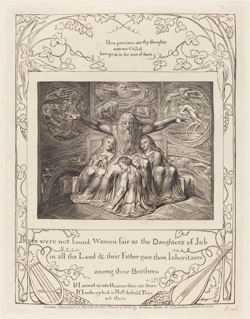 Job a jeho dcery, 1825. od William Blake