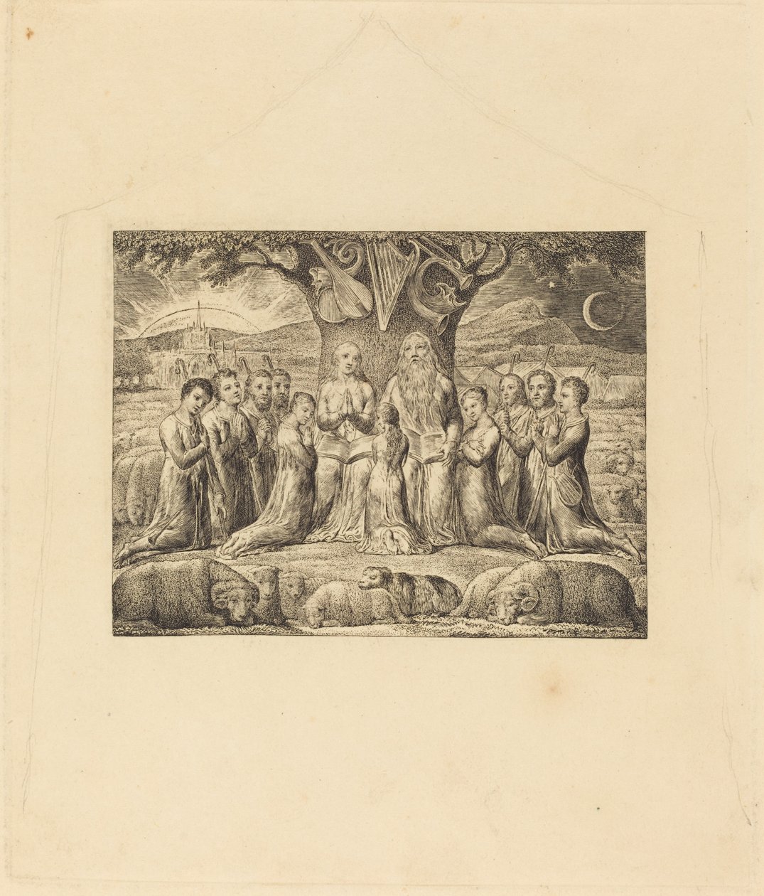 Job a jeho rodina od William Blake