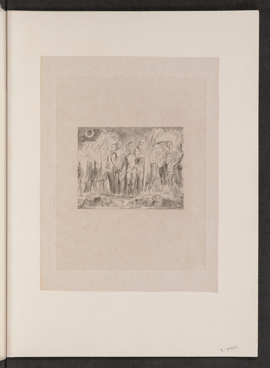 Job a jeho rodina obnovena k prosperitě, 1825. od William Blake