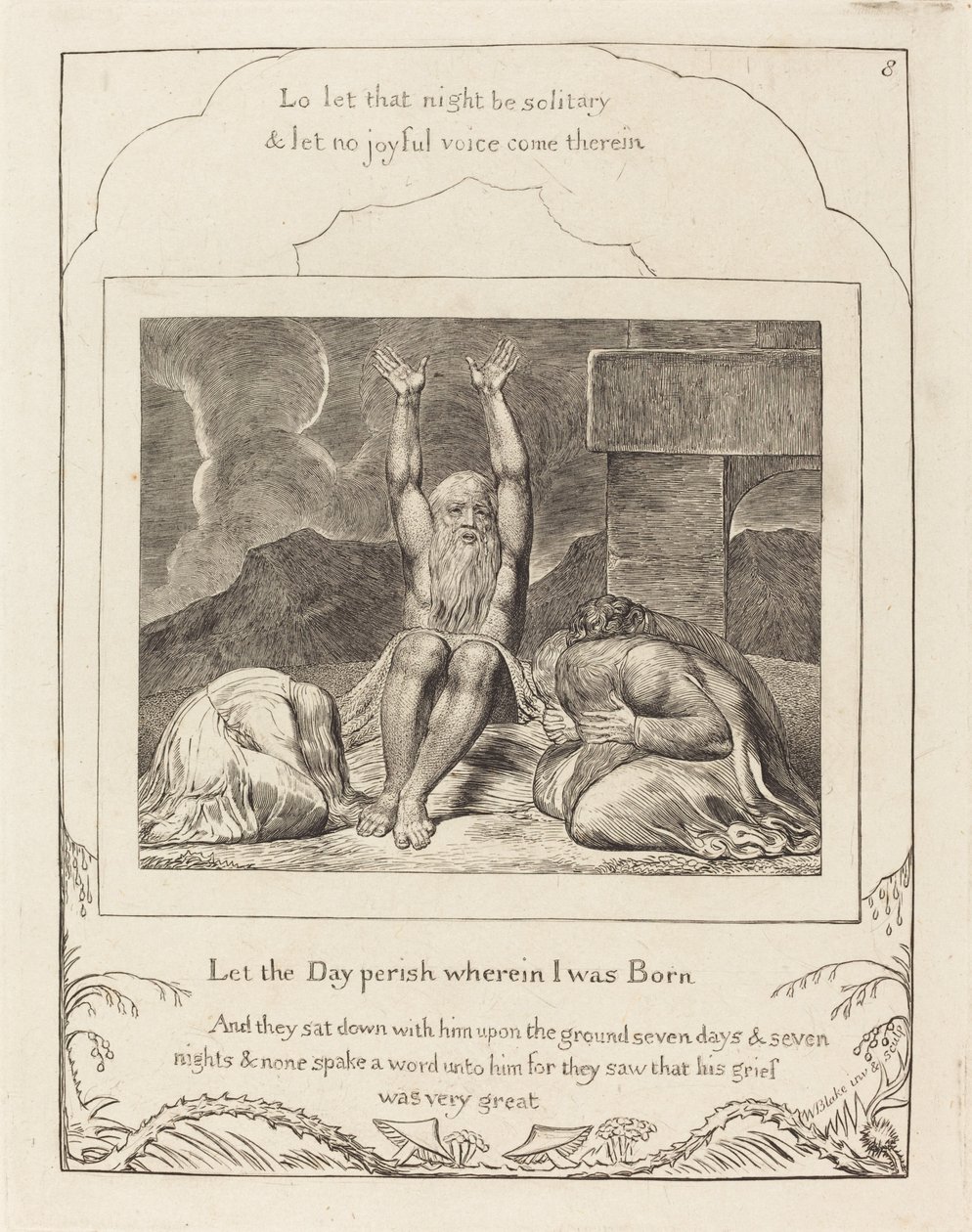 Jobovo zoufalství, 1825. od William Blake