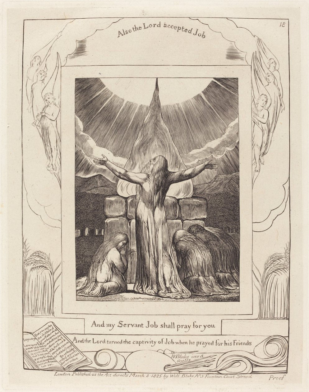Jobova oběť od William Blake