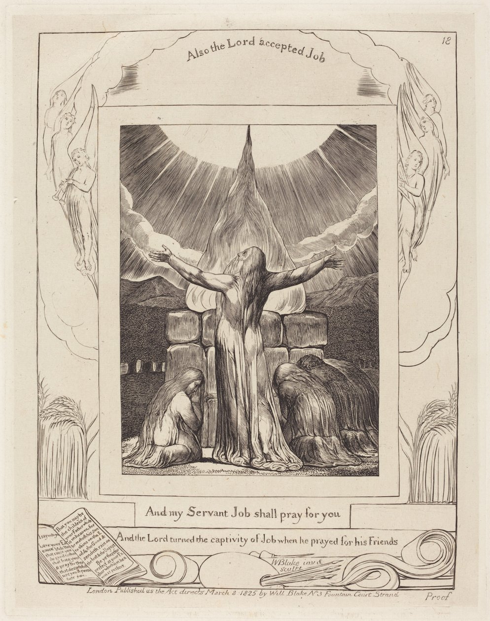 Jobova oběť od William Blake