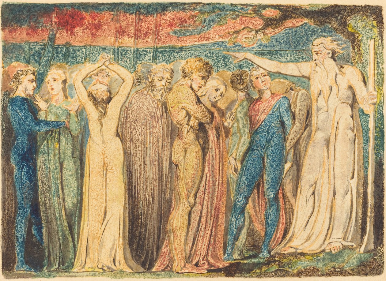 Josef z Arimatie Kázání Britům, c. 17941796. od William Blake