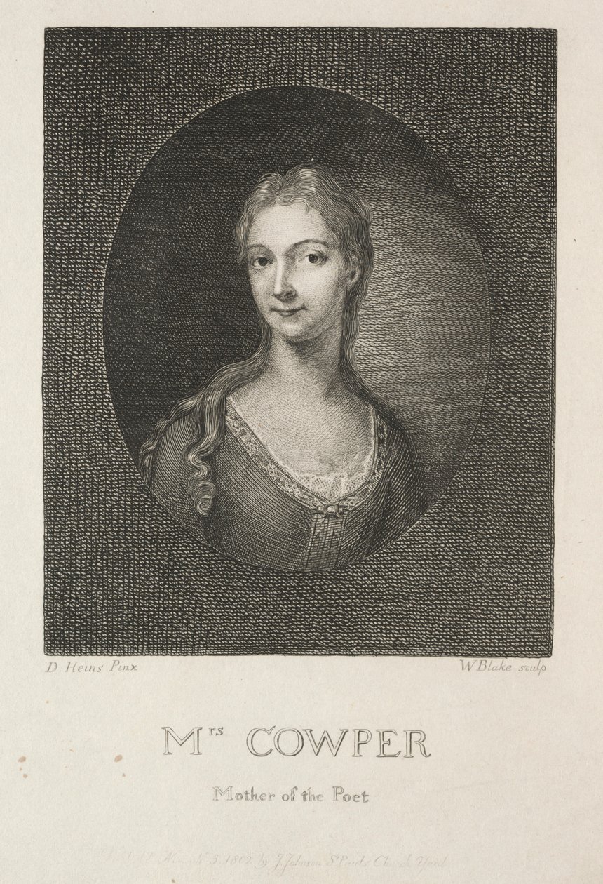 Paní Cowperová, matka básníka, 1802. od William Blake