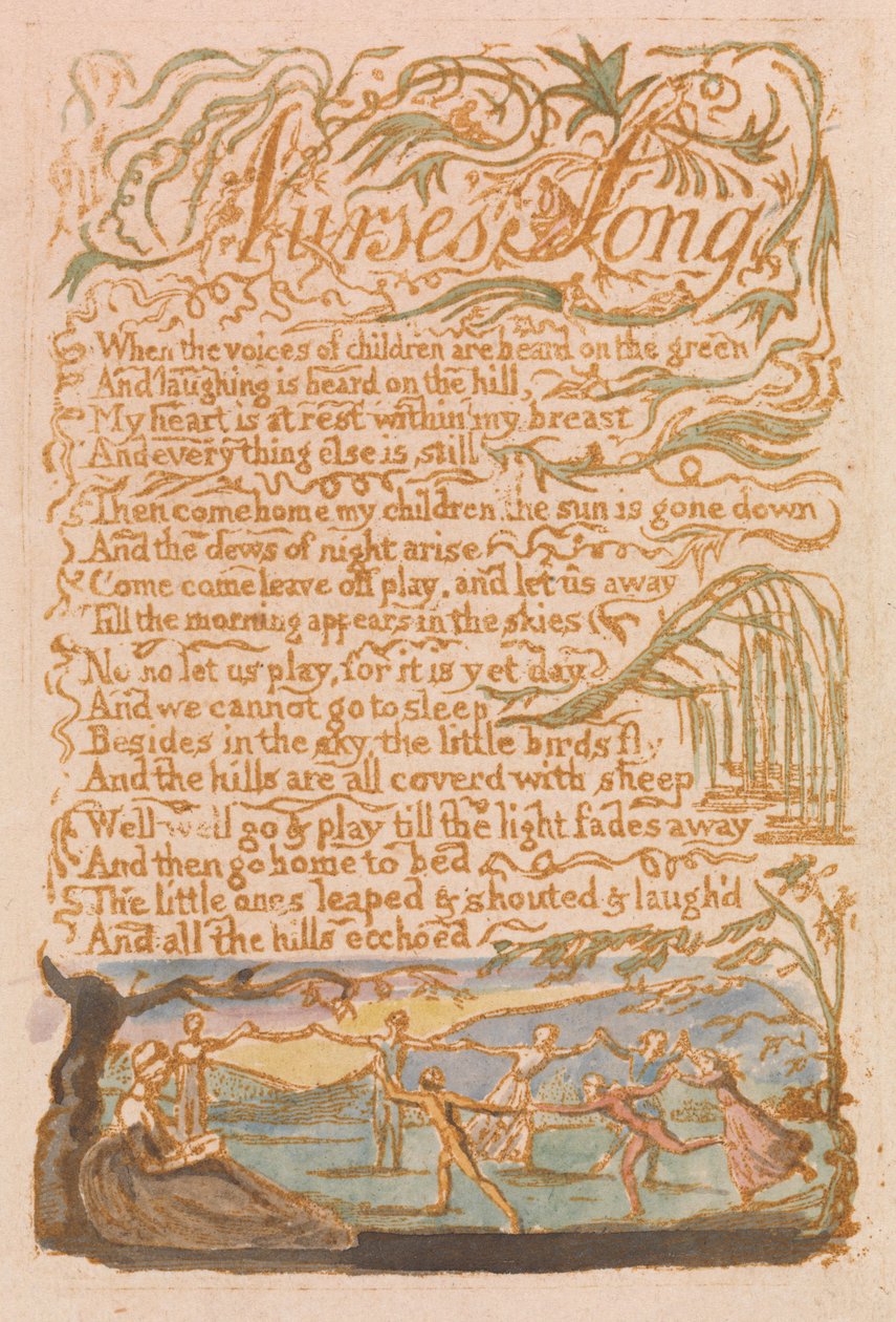 Lied der Amme (Platte 22) od William Blake