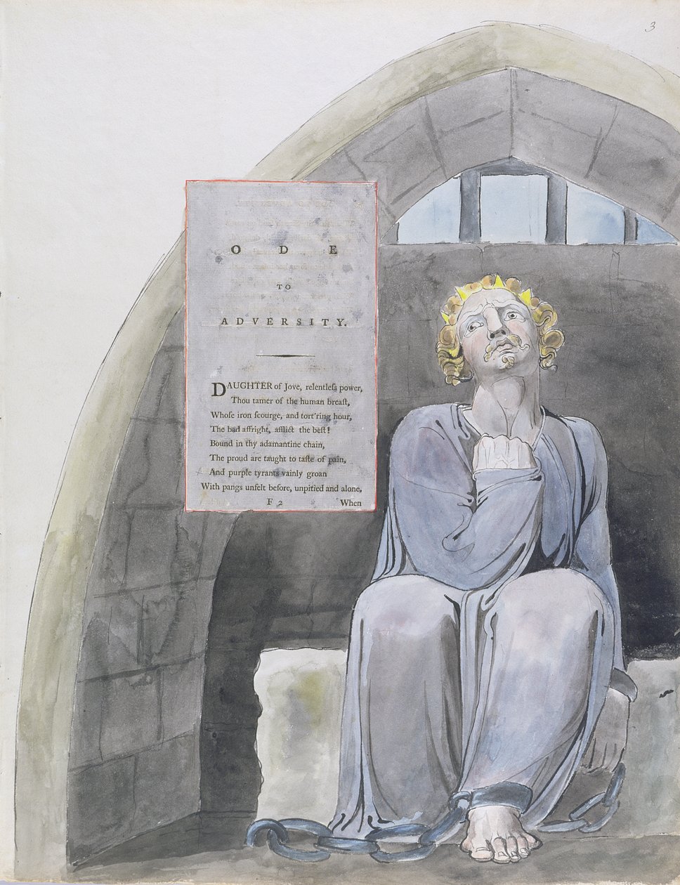 Óda na protivenství, návrh 37 z „Básně Thomase Graye“ od William Blake