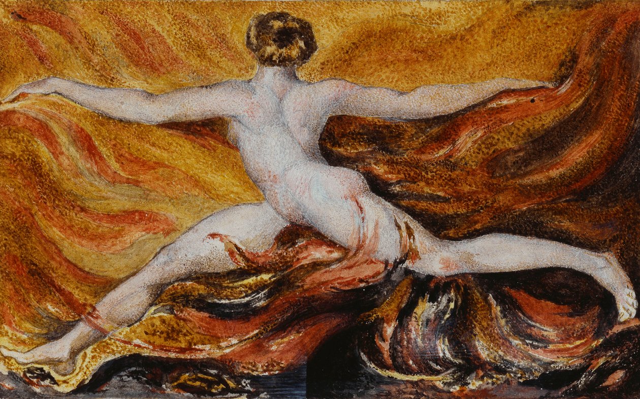 Ach! Flames of Furious Desires: Plate 3 of Urizen, 1796 od William Blake
