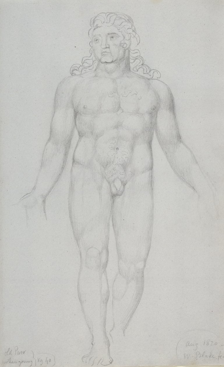 Starý Parr zamlada, 1820 od William Blake