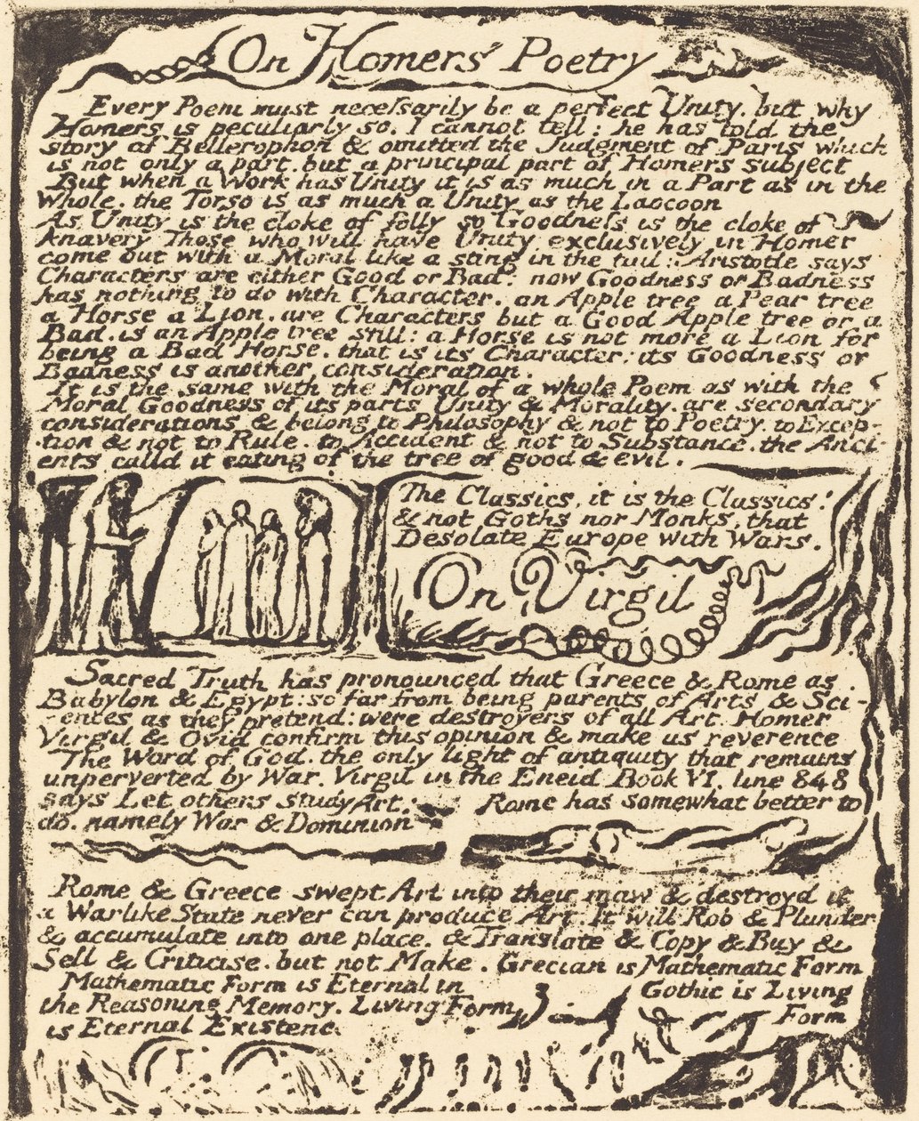 O Homérově poezii a O Vergiliovi, 1822. od William Blake