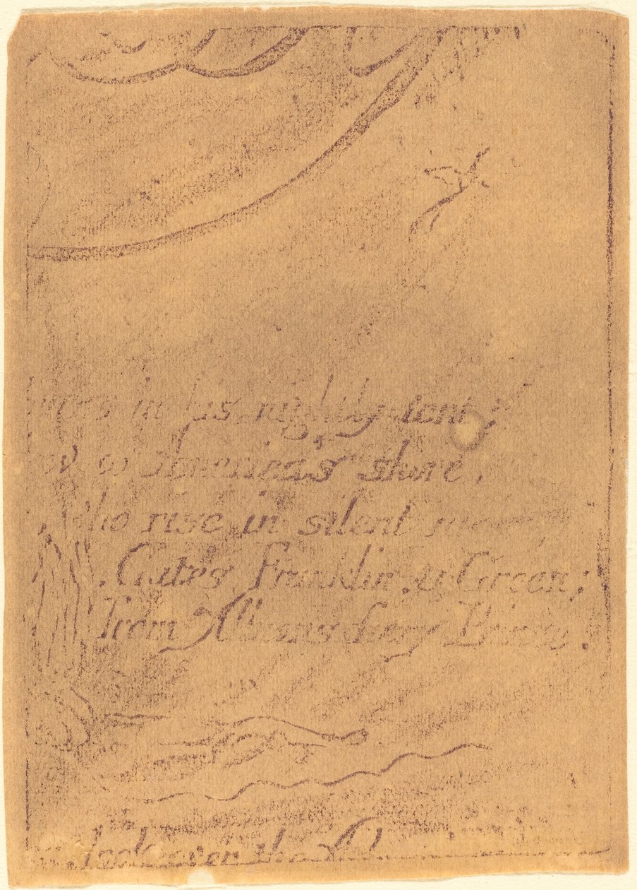 Restrikce z fragmentu zrušené desky pro "A Prophecy" od William Blake