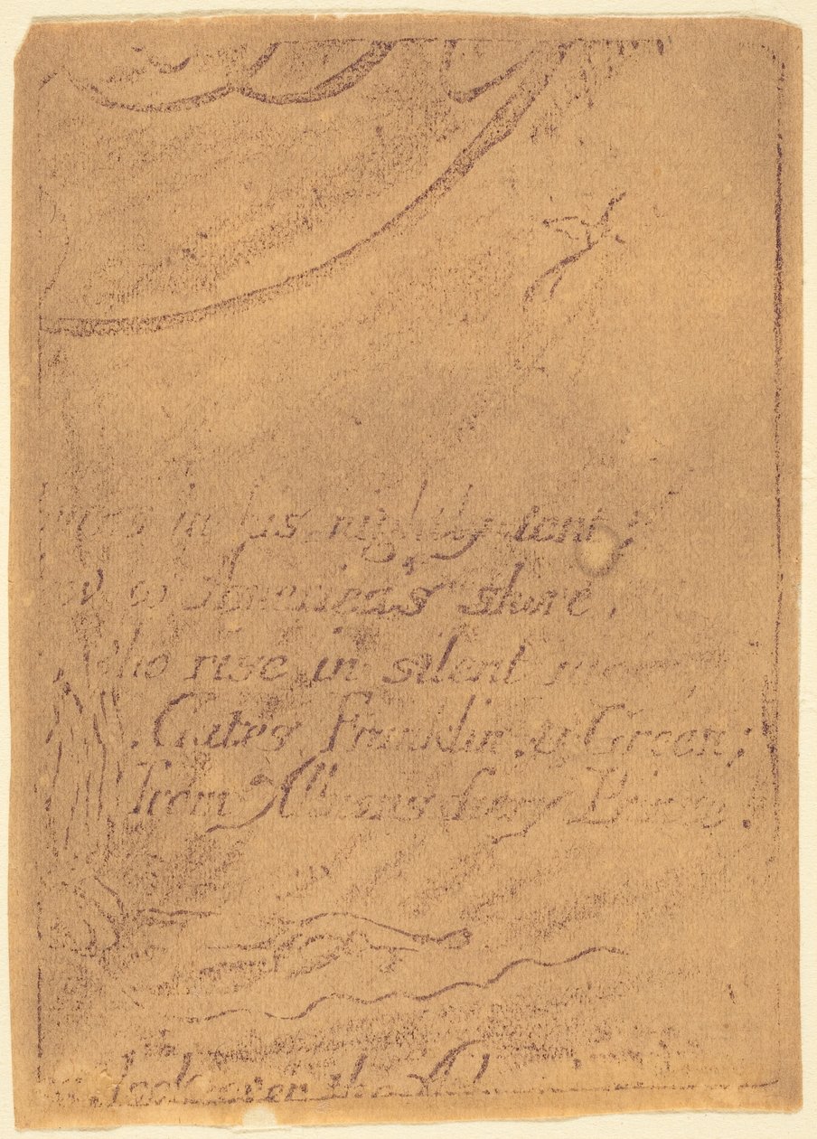 Neudruck von Fragment einer stornierten Platte für "Eine Prophezeiung" od William Blake